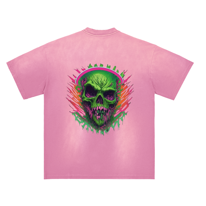 Monster Inside ME Distressed Drop Shoulder Crew Neck T-Shirt
